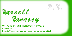 marcell nanassy business card