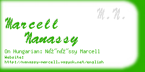 marcell nanassy business card